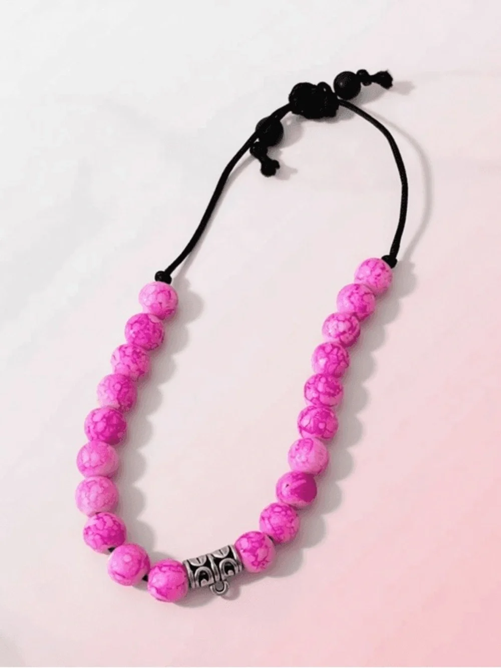 Pink Beaded Kids Bracelet